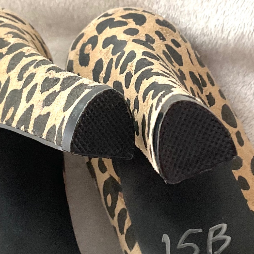 Colin Stuart~Women’s Platform‎ Leopard Print Leather Heels Size 7.5B - Picture 13 of 15